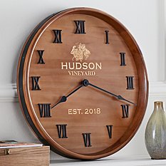 Wine Barrel Clock